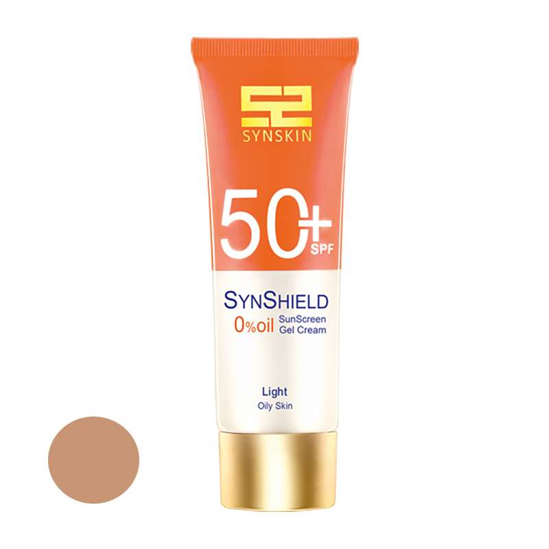 کرم ضد آفتاب رنگی ساین اسکین SPF 50 مدل Syn Shield مناسب برای پوستهای چرب حجم 50 میلیلیتر