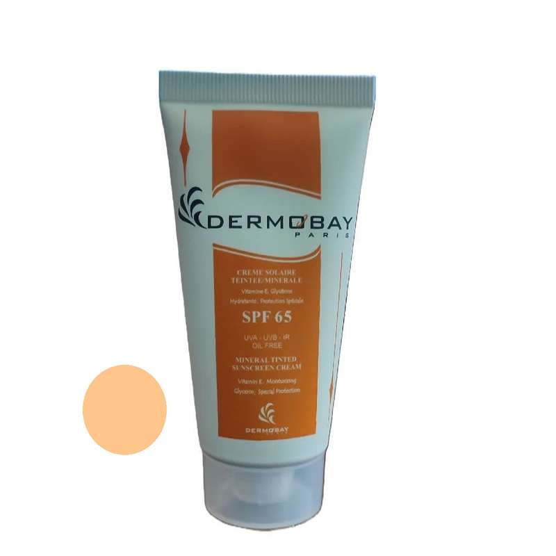 کرم ضد آفتاب رنگی درموبای SPF 65 مدل mineral مناسب انواع پوست حجم 50 میلیلیتر