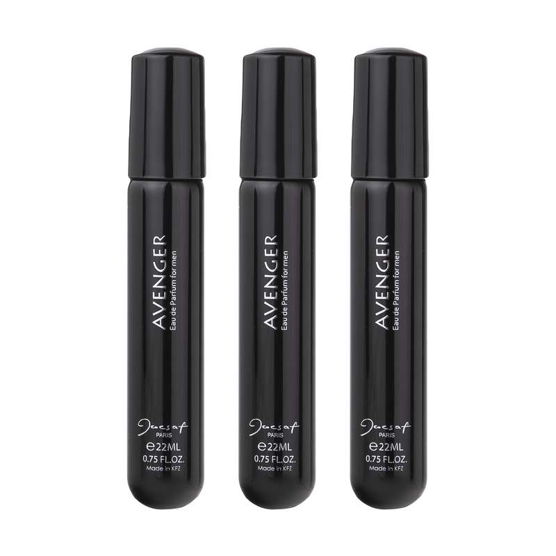 عطر جیبی مردانه ژک ساف مدل Avenger حجم 22 میلی لیتر بسته 3 عددی