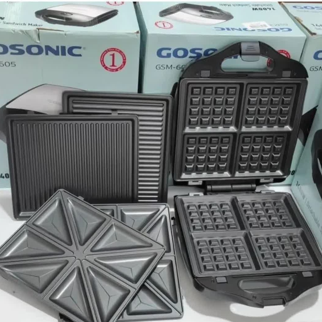 ساندویچ ساز گریل و وافل برقی برند گوسونیک مدل Gosonic GSM-605 ساندویچساز
