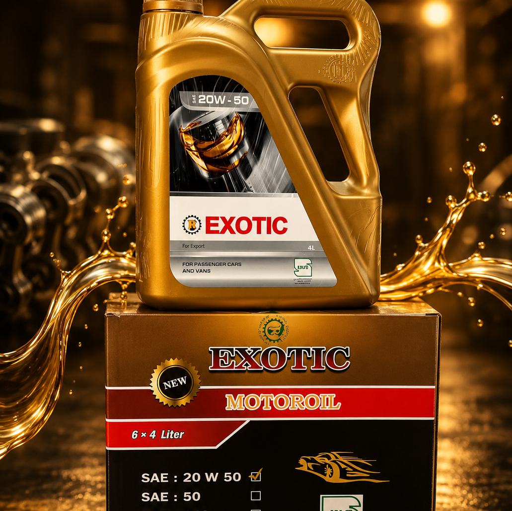 4لیتری روغن موتور 20w50 اکسوتیک (کارتن 6عددی)