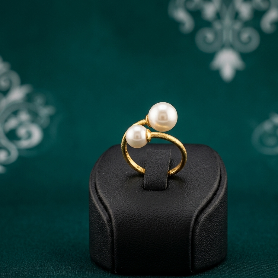 انگشتر طلا 18 عیار زنانه طرح پریل کدRP1