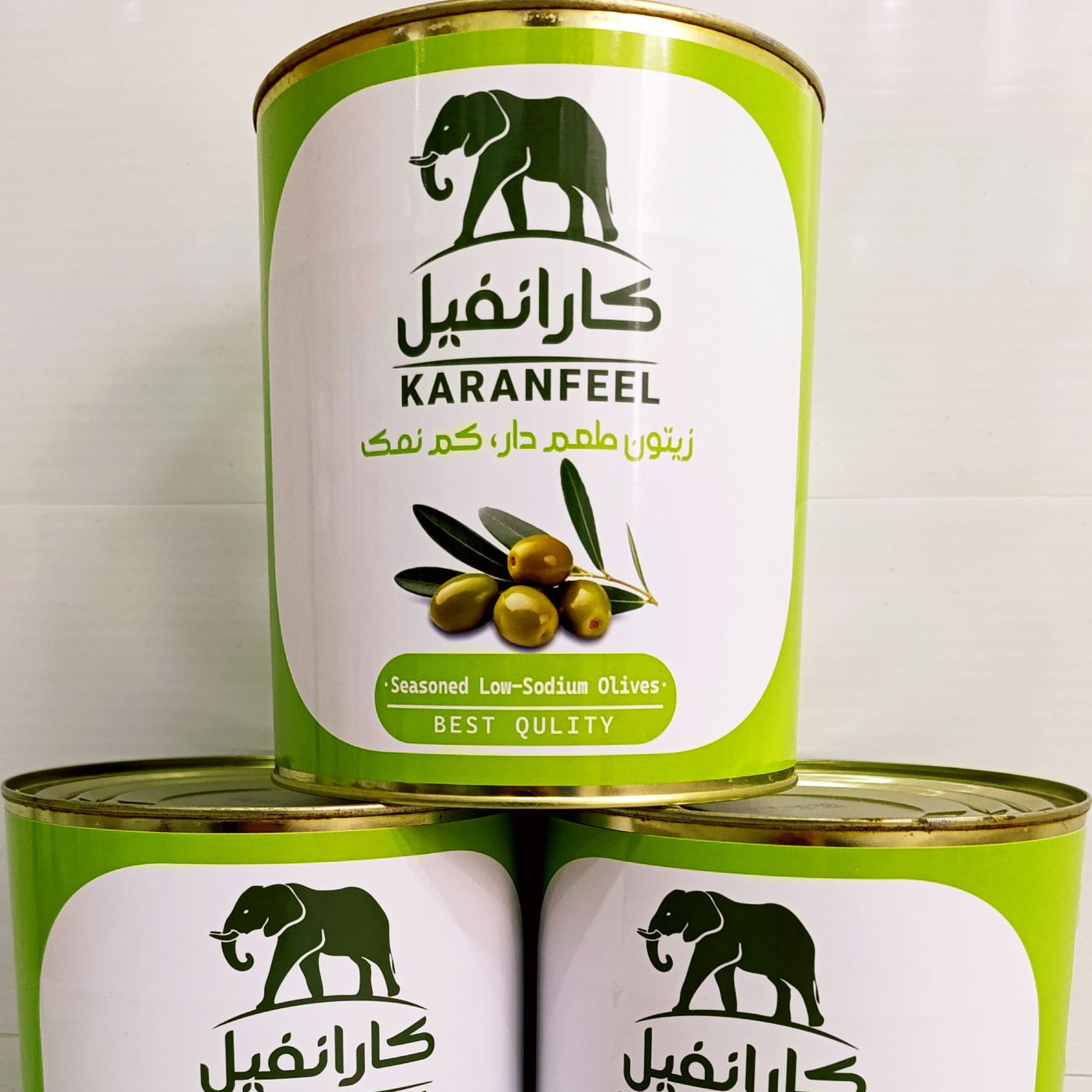 زیتون بی هسته سوپر(حلب 3 کیلویی) طعم دار،کم نمک