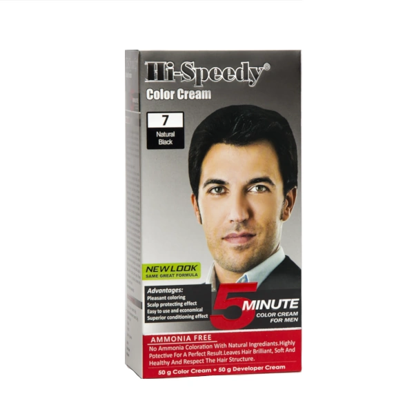 کیت رنگ مو آقایان های اسپیدی 07 NATURAL BLACK