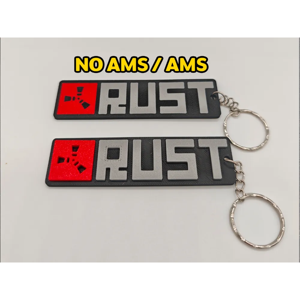 جاکلیدی دکوری لوگوی Rust مناسب چاپ با AMS و بدون AMS