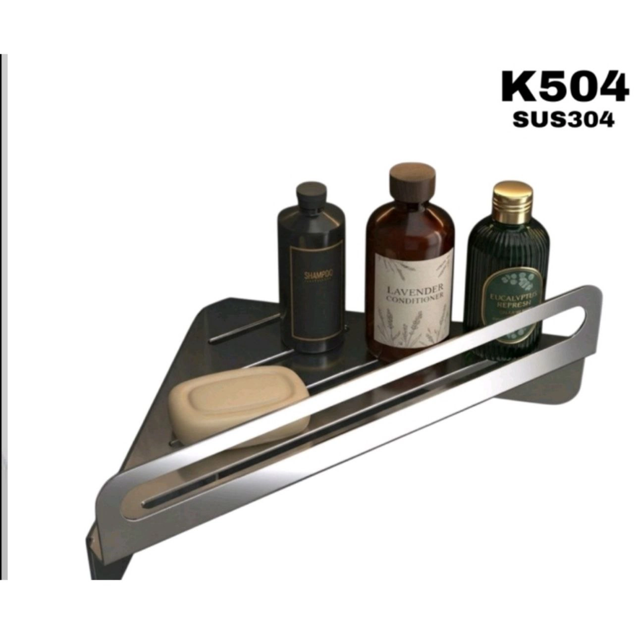 شلف حمام استیل پیک peak رنگ کروم کد K504 (پس کرایه)
