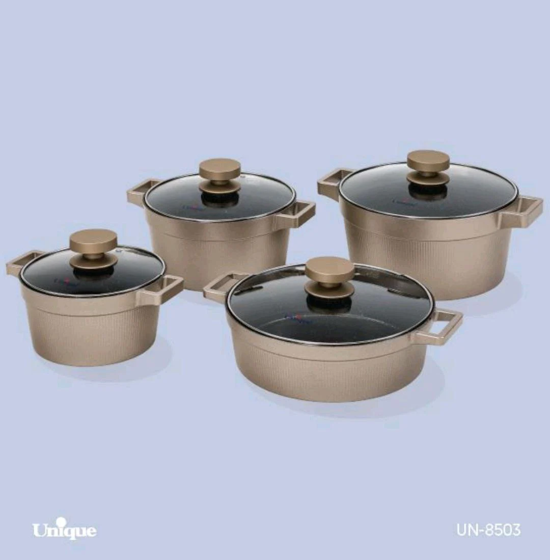 سرویس قابلمه 8پارچه بژ دیاموند یونیک کد UN-8503 (پس کرایه)
