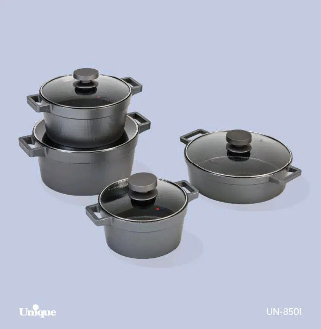 سرویس قابلمه 8پارچه طوسی دیاموند یونیک کد UN-8501 (پس کرایه)