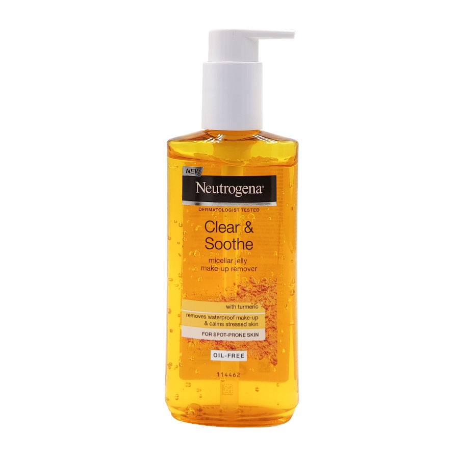 ژل میسلار پاک کننده آرایش زردچوبه نوتروژنا Neutrogena Clear Soothe حجم 200 میلی لیتر اروپا نویس