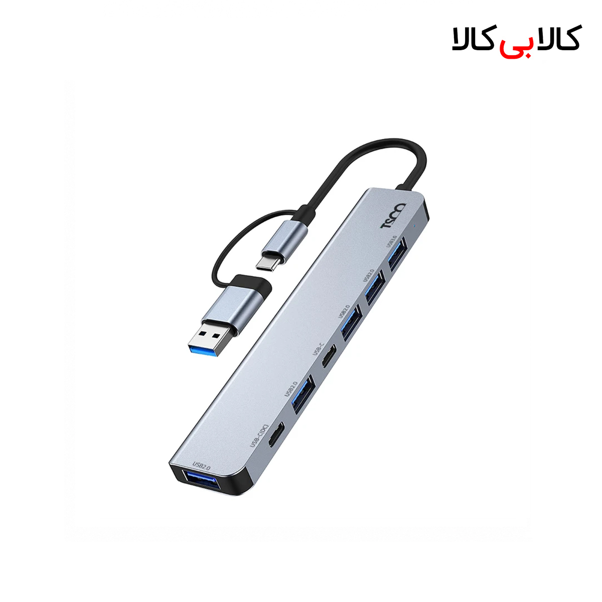 هاب USB هفت پورت تسکو تایپ سی مدل THU 1148