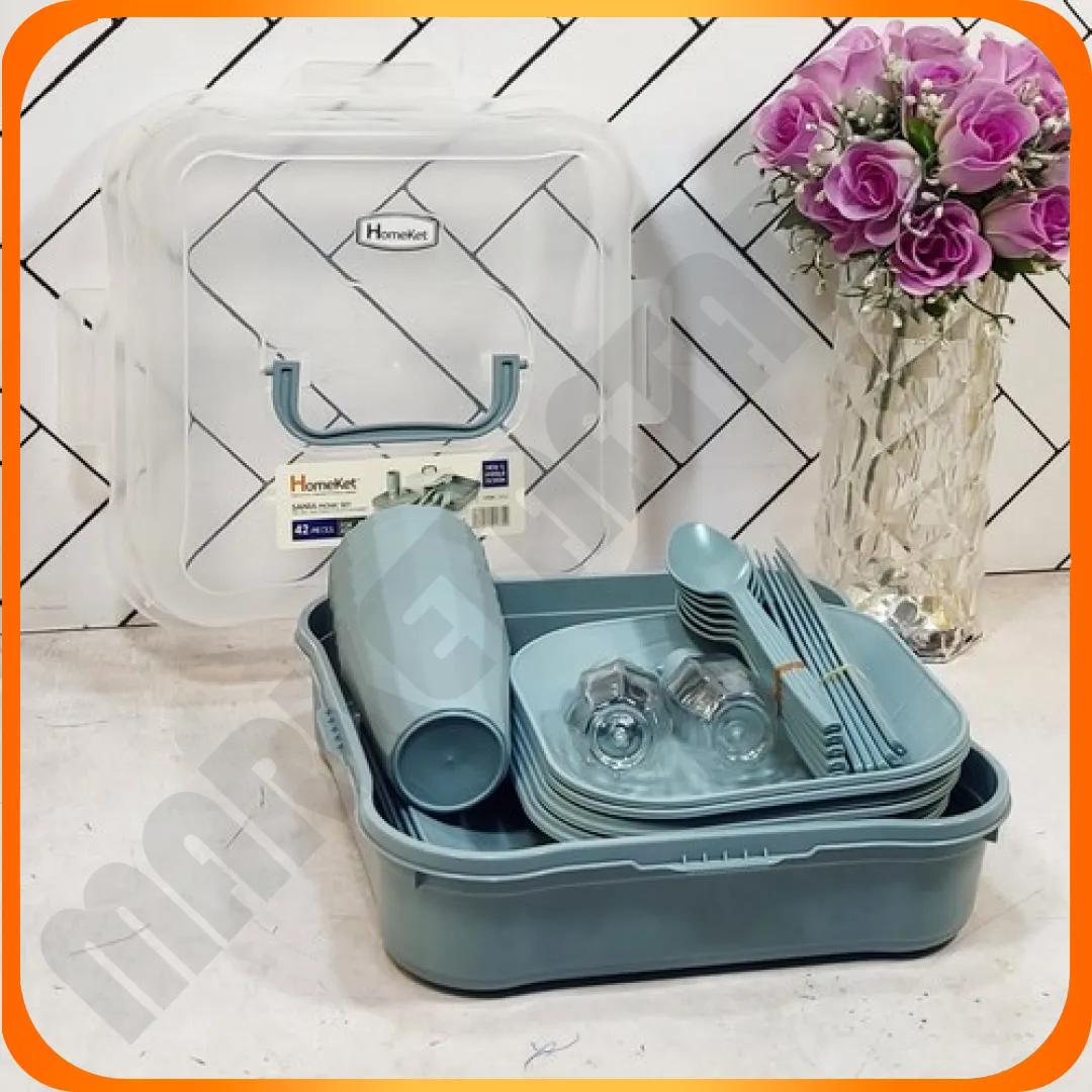 3552 سرویس مسافرتی سانیا 42 پارچه (6 نفره) دلفینی هومکت