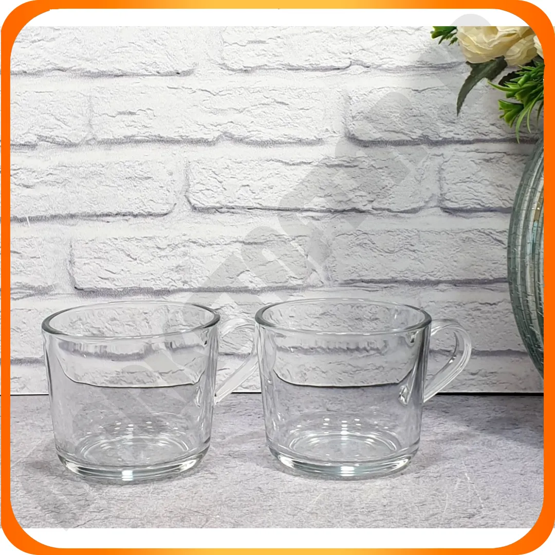 فنجان شیشه ای 228200 دسته دار 285 سی سی لیمون
