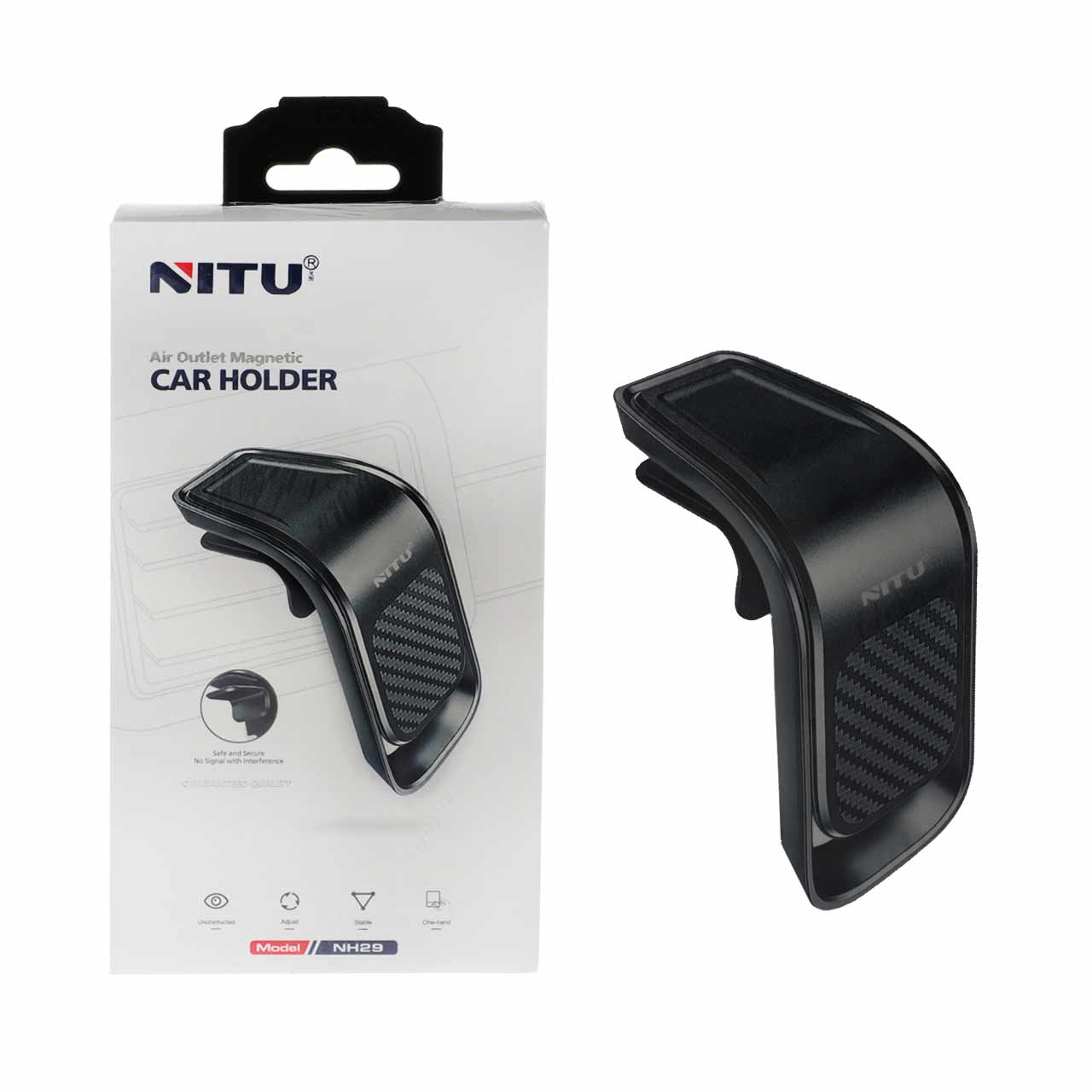 هولدر گوشی موبایل دریچه کولری NITU مدل NH29 - مشکی