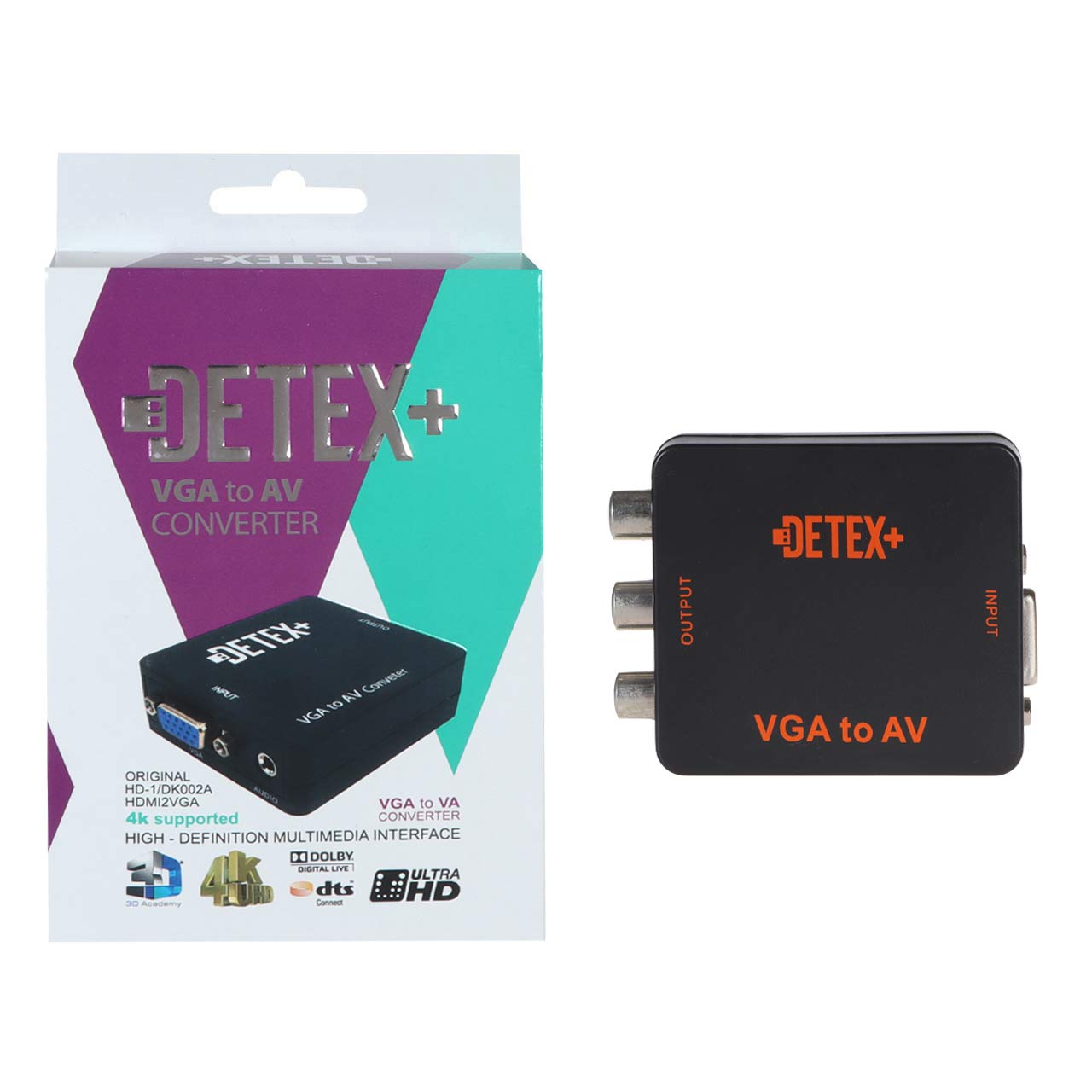 تبدیل DETEX+ VGA To AV - مشکی