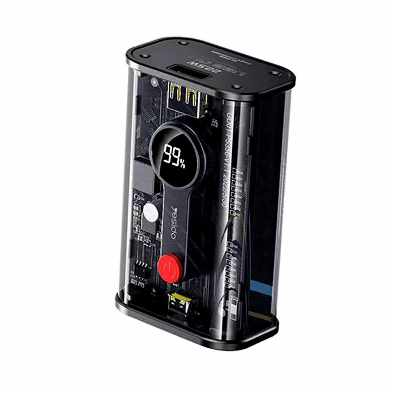 پاوربانک (PD و فست شارژ) yesido 20W 10000mAh مدل YP35 - مشکی (گارانتی 18 ماه تعویض نیکان همراه)