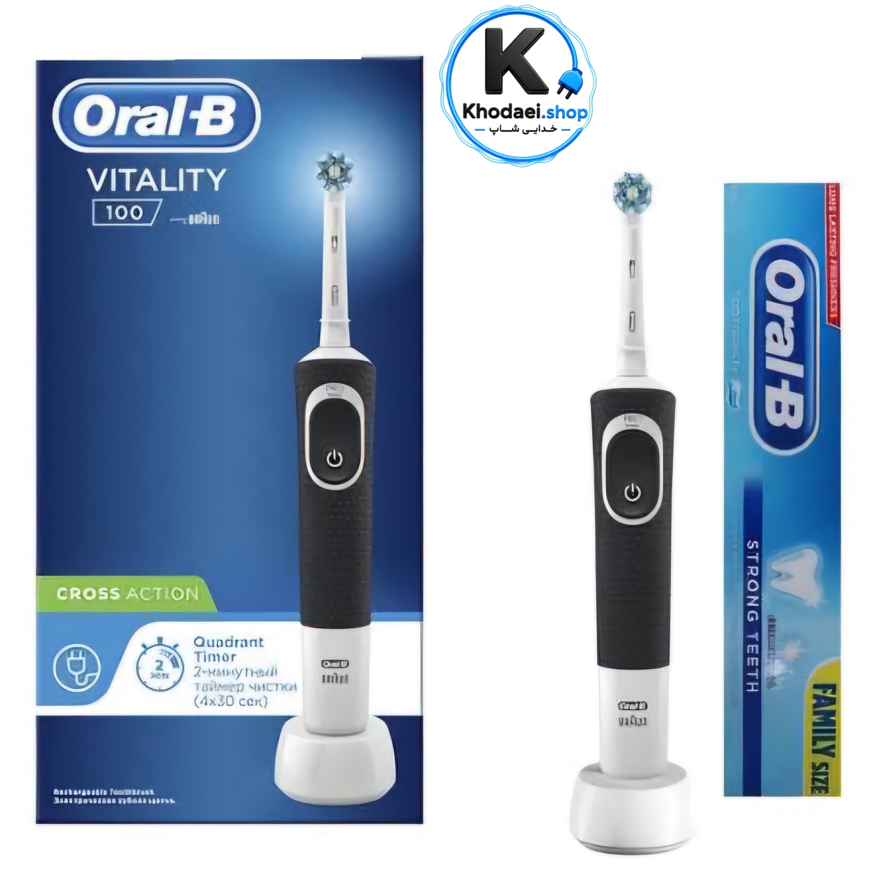 مسواک برقی اورال بی مدل Cross Action Vitality 100