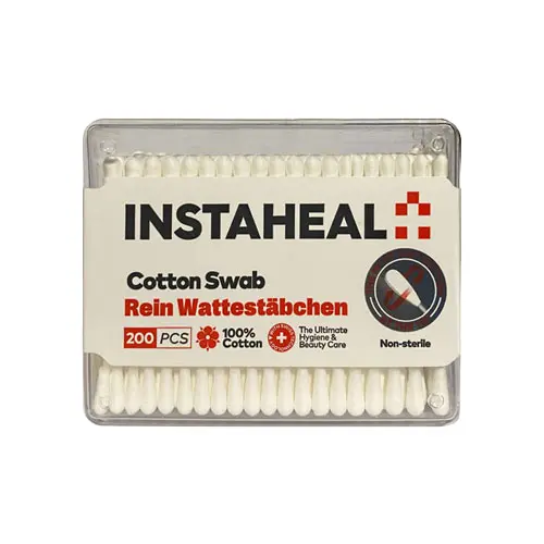 گوش پاککن 200 عددی اینستاهیل instaheal cotton swab rein wattestabchen 200pcs