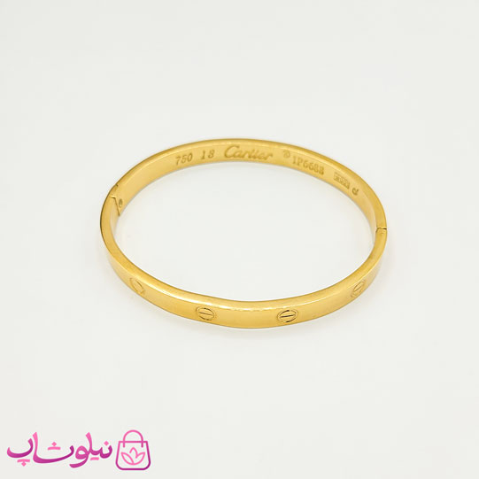 دستبند زنانه مردانه مدل کارتیه لاو طلایی کد 259