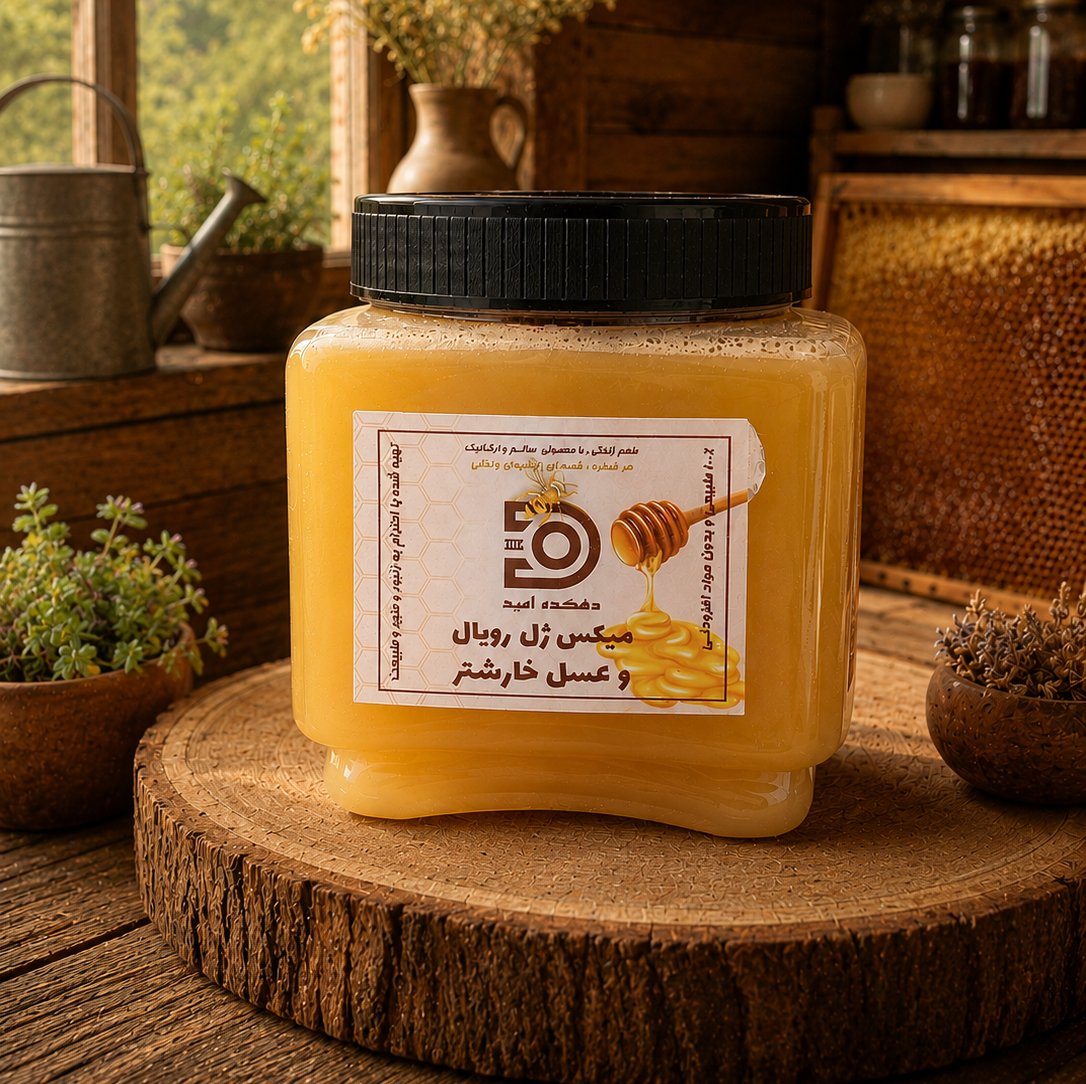 ژل رویال طبیعی 1 کیلوگرمی ( میکس با عسل خارشتر )