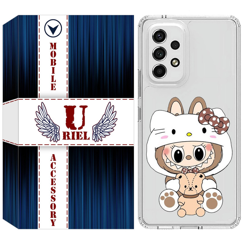 کاور یوریل قاب مدل Clear کد 124 طرح لبوبو Labubu مناسب برای گوشی موبایل سامسونگ Galaxy A72