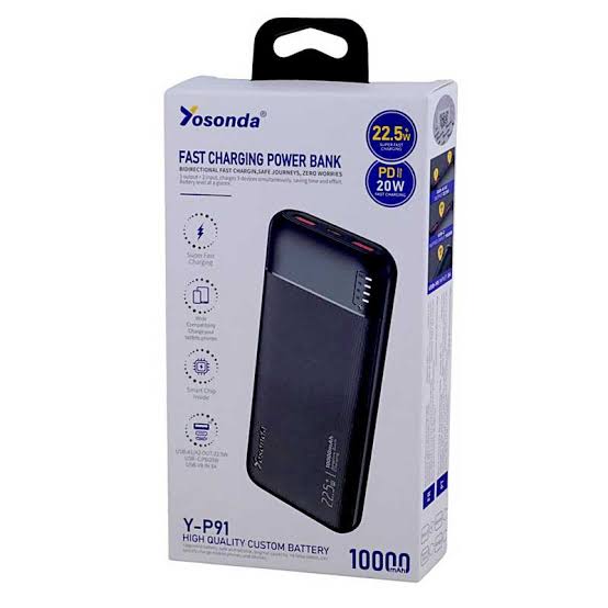 پاور بانک 22.5W یوسوندا Y-P91 10000mAh ‎