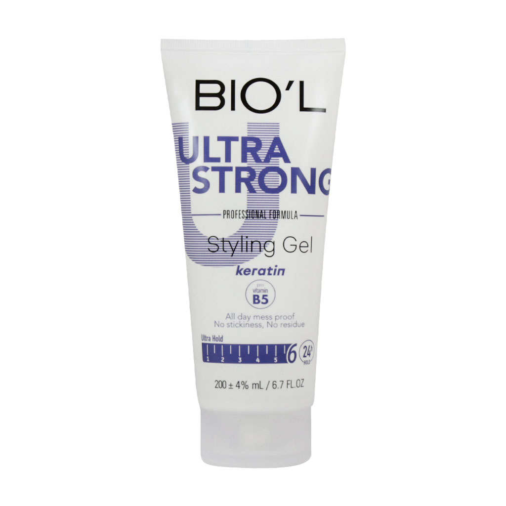 ژل موی سر با قدرت فوق العاده قوی مدل تیوپی آلترا Ultra Hold حجم 200 میل بیول - BIOL