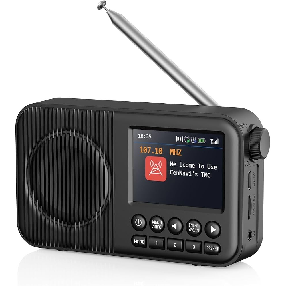 رادیو قابل حمل DR112T رادیو دیجیتال FM AM SW با بلوتوث، پخش MP3 و باتری شارژی
