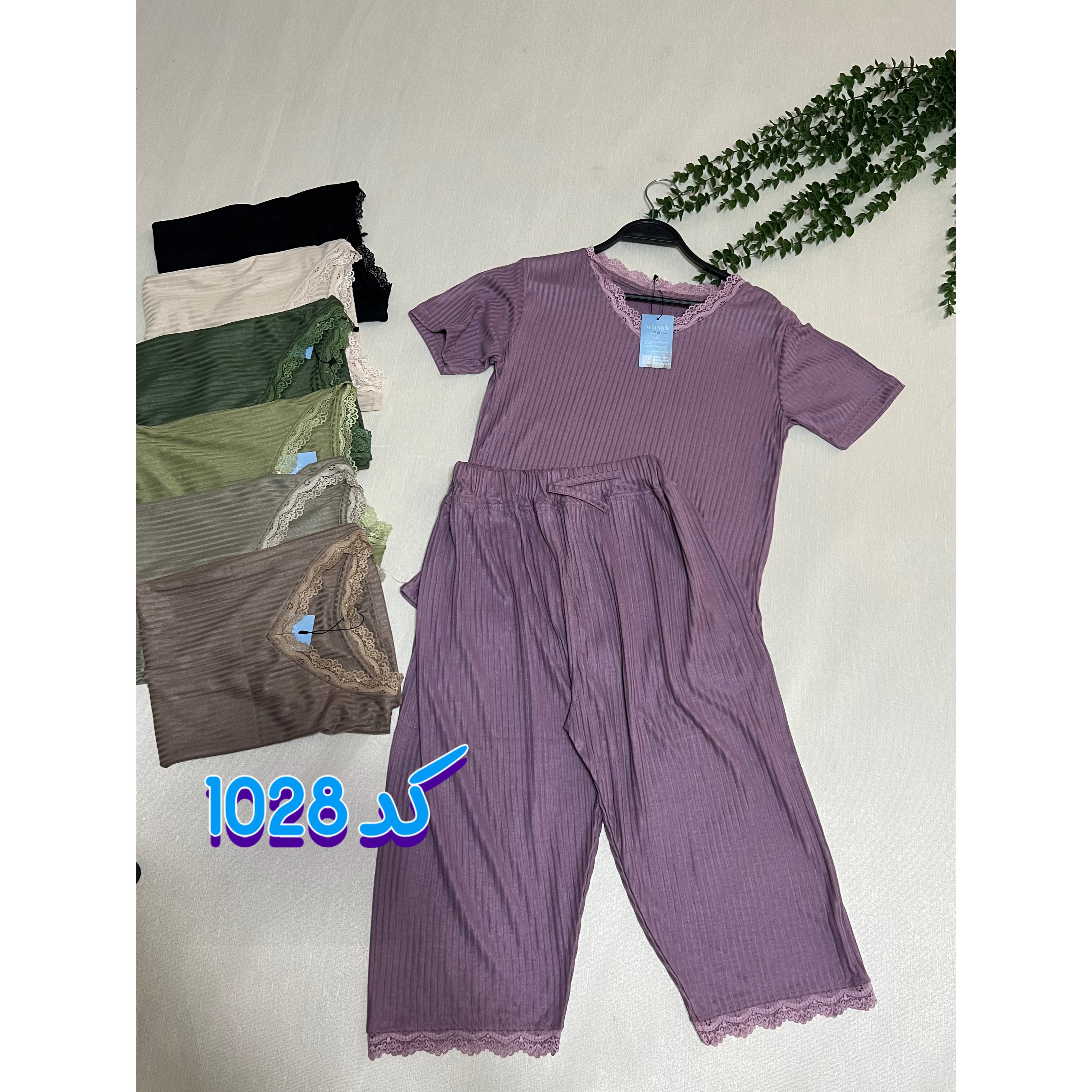 ست تیشرت و شلوارک گیپوری کد 1028