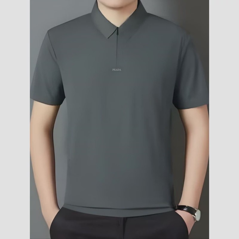 تیشرت مردانه خارجی نیم زیپ برند PRADA 19