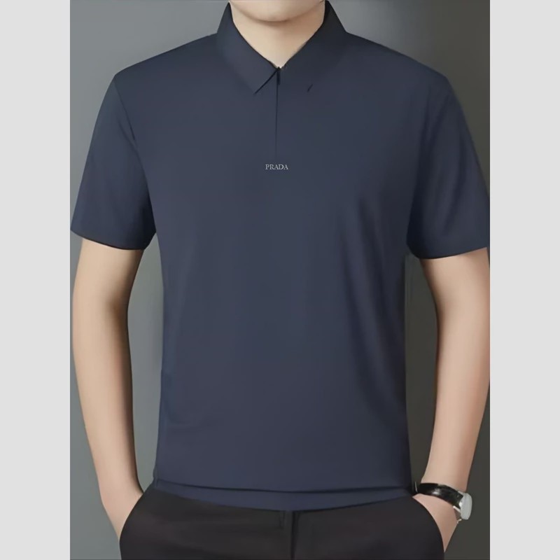 تیشرت مردانه خارجی نیم زیپ برند PRADA 19