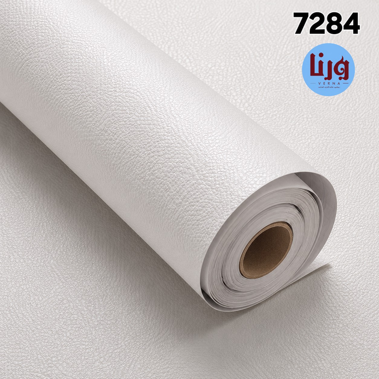 برچسب کابینت و کمد طرح چرم سفید مات کد 7284 عرض 60 و 90سانتی متر