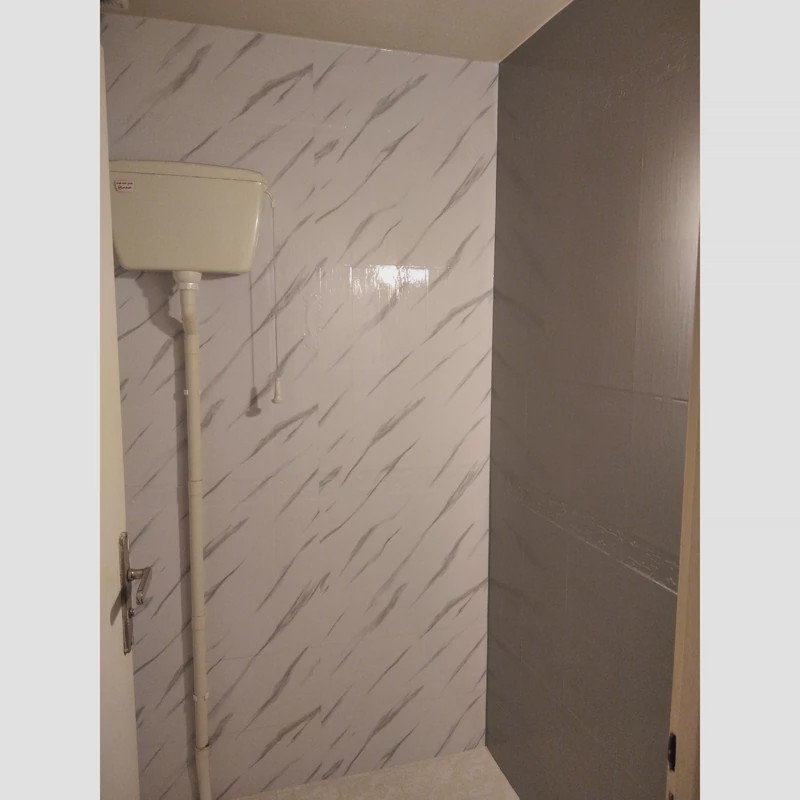 برچسب کابینت طرح سنگ هایگلاس کد 6270 ضخیم سفید رگه طوسی