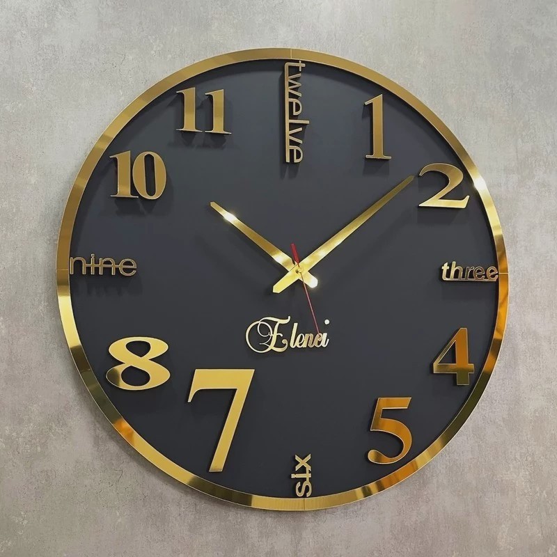 ساعت دیواری مدرن چوبی و مولتی استایل موتور آرام گرد کد 01