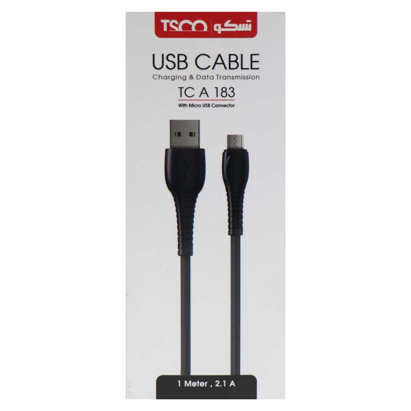 کابل میکرو یو اس بی TSCO TC A183 2.1A 1m