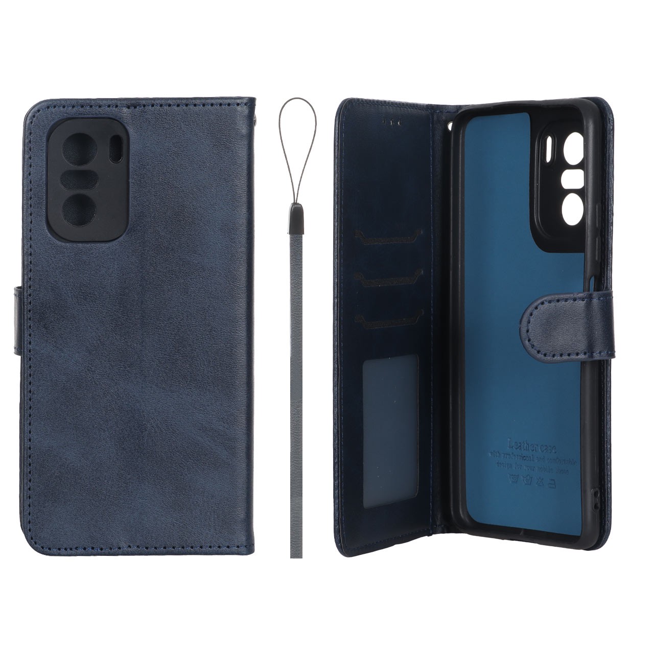 کیف موبایل چرمی جاکارتی مگنتی محافظ لنزدار داخل خز درجه یک شیائومی مدل Xiaomi Poco F3 Redmi Mi 11i Redmi K40