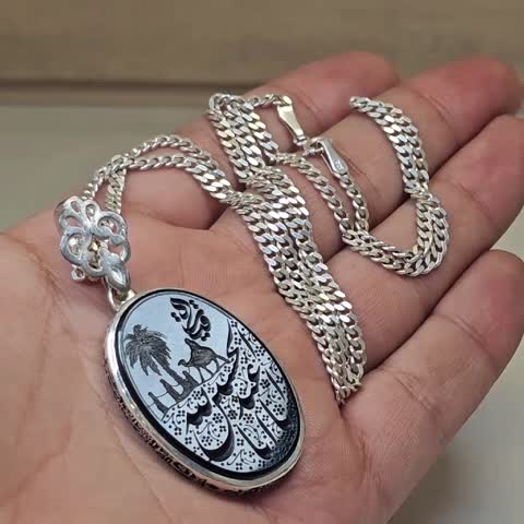 گردنبند عقیق سرخ خاص خط استاد جواد 