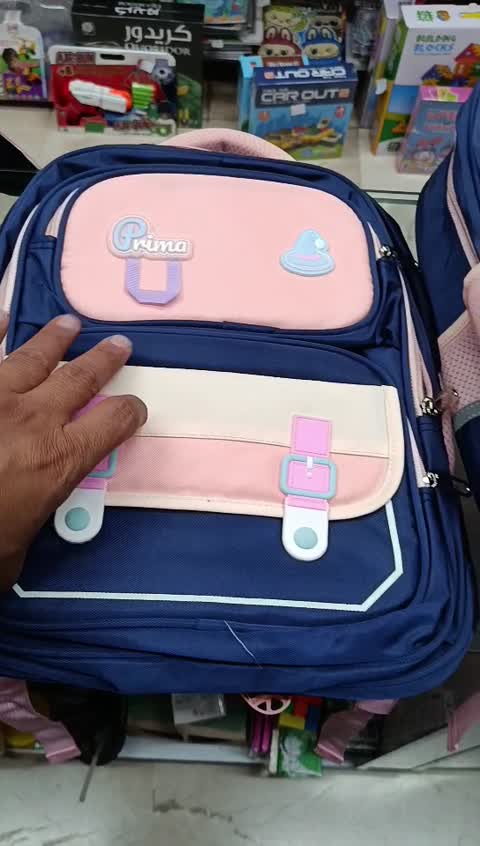  کوله پشتی دخترانه سورمه ای صورتی