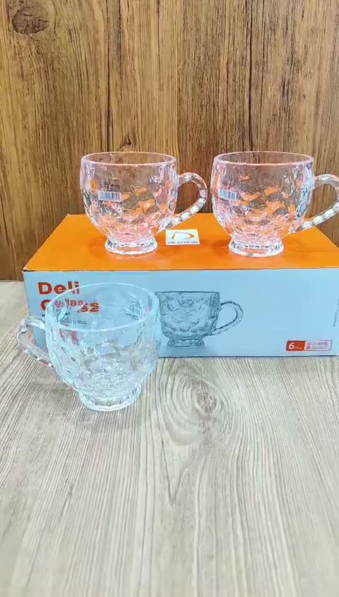 فنجان چای خوری وارداتی برند دلی deli مدل مروارید ( بسته 6 تایی ) (پس کرایه)