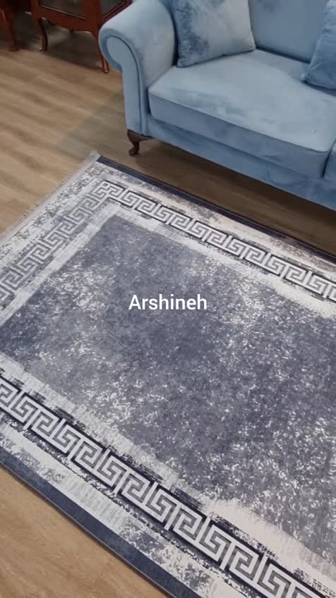فرشینه مخمل مدرن طوسی ورساچه h174
