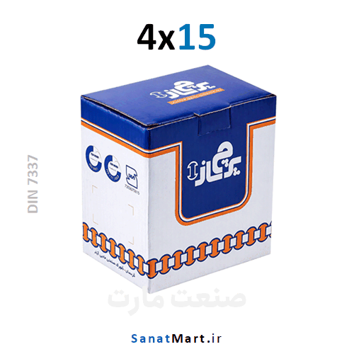 میخ پرچ آلومینیومی سایز 15x4 (بسته 750 عددی پرچ ساز)