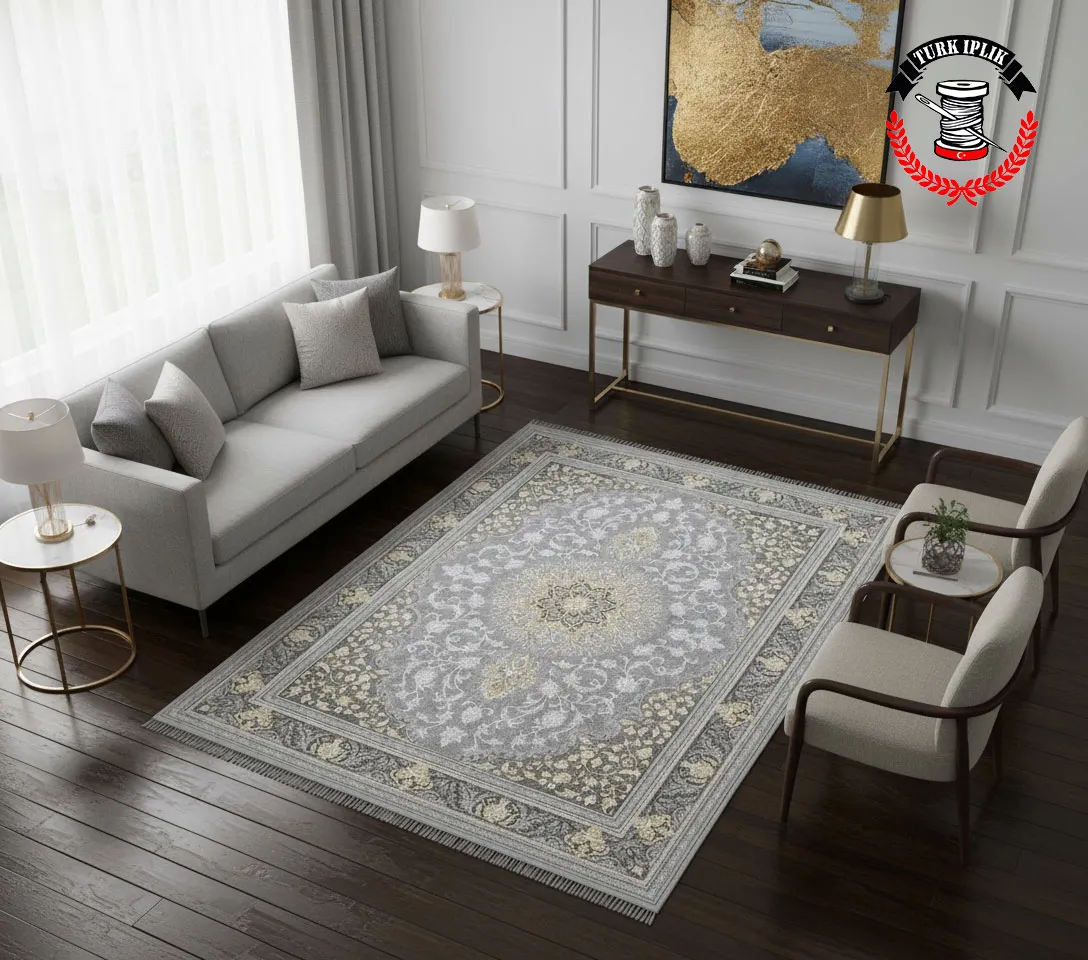 خرید فرشینه 9 متری طوسی با طرح اصیل ایرانی کدh498 کیفیت تضمینی