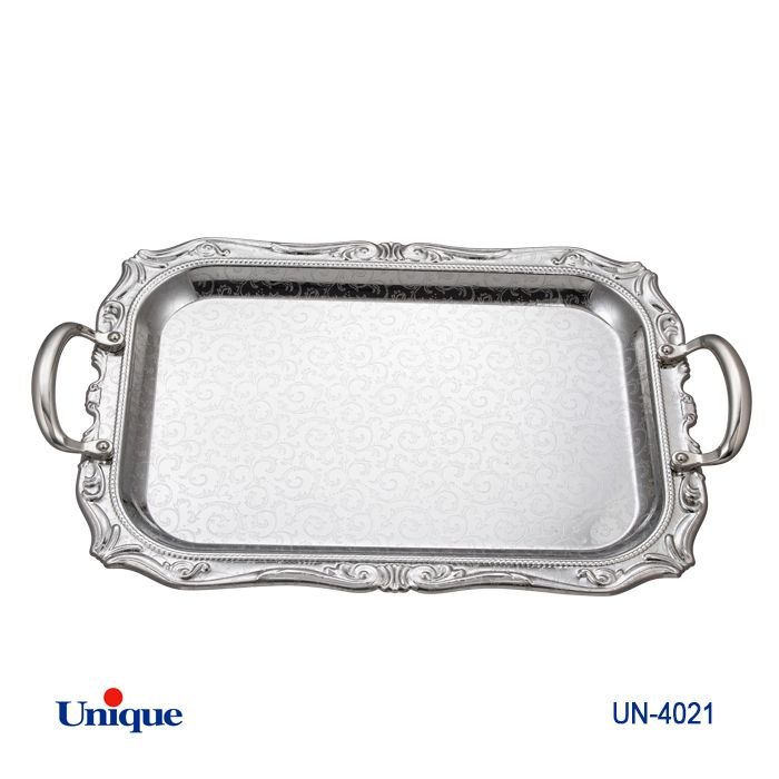 سینی استیل یک میل یونیک Unique بدون پایه بزرگ کد UN-4021 (پس کرایه)
