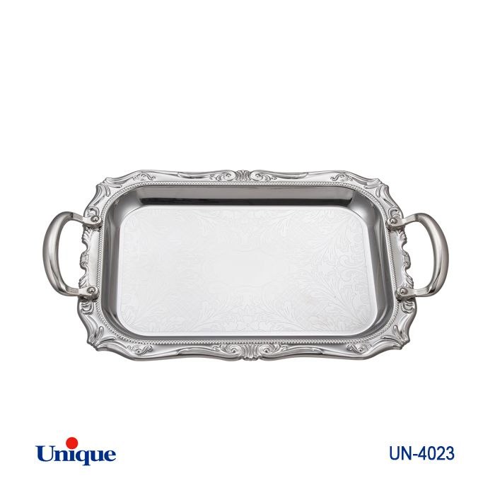 سینی استیل یک میل یونیک Unique بدون پایه کوچک کد UN-4023 (پس کرایه)