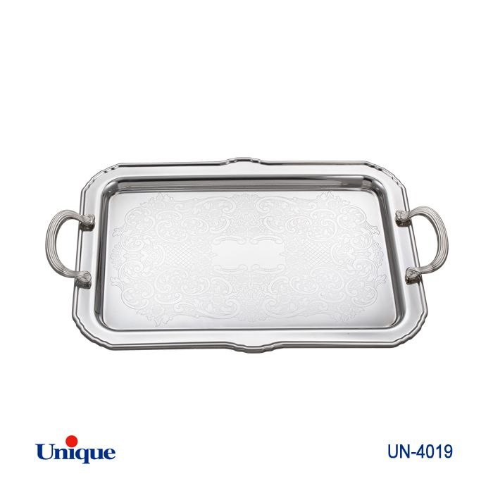 سینی استیل یک میل یونیک Unique بدون پایه کوچک کد UN-4019 (پس کرایه)