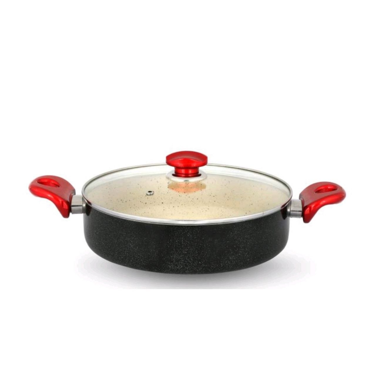 تابه گرانیت دودسته رویال Royal دو رو گرانیت داماس سایز 34 (پس کرایه)