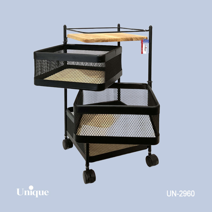 جای پیازی 3 طبقه یونیک Unique مدل توری مربع کد UN-2960 (پس کرایه)