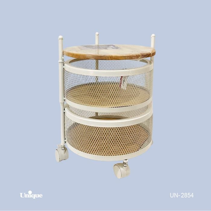 جا پیازی 2 طبقه یونیک Unique توری گرد سفید کد UN-2854 (پس کرایه)