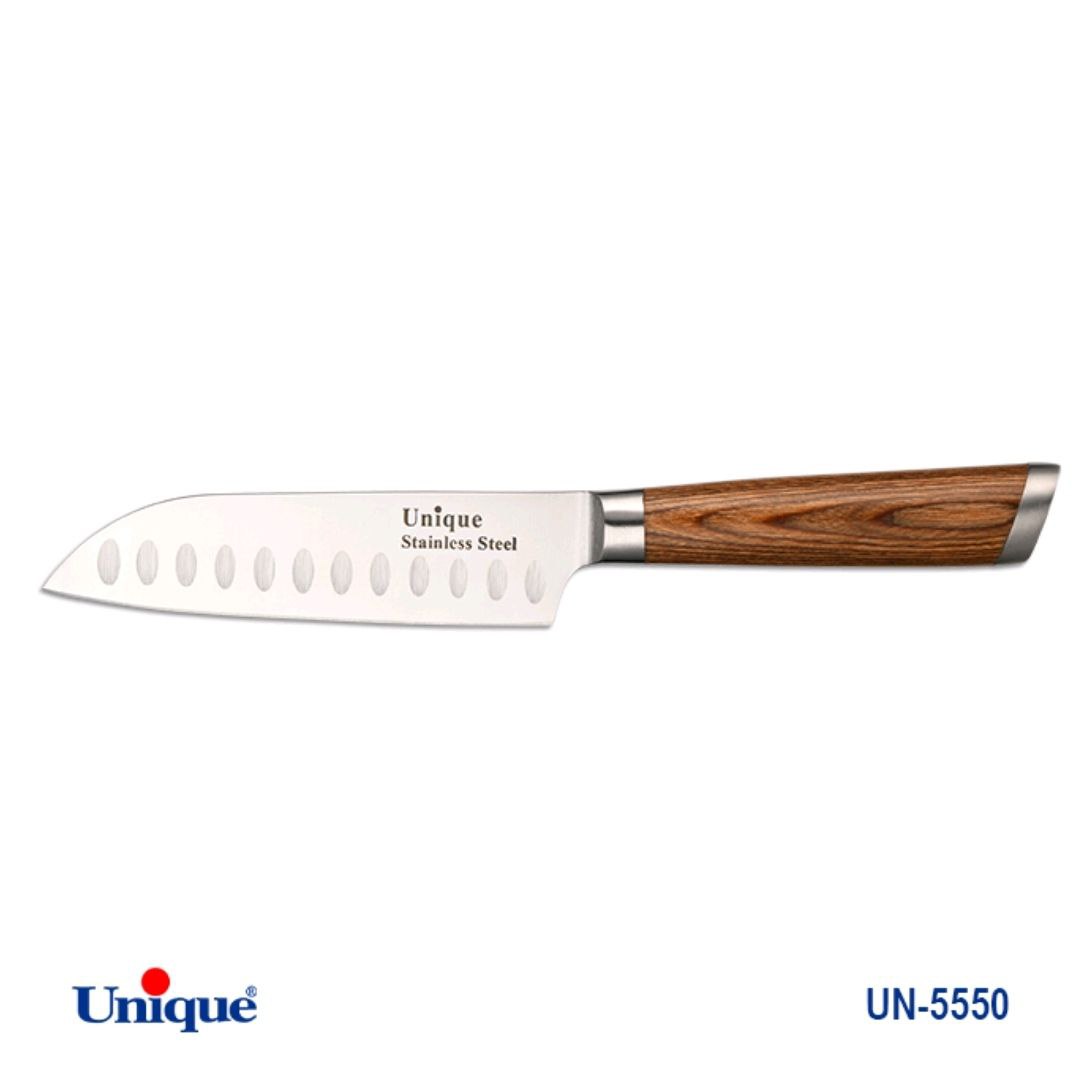 کارد تک آشپزخانه 5 سانتاکو یونیک Unique دسته چوب کد UN-5550 طرح 2 (پس کرایه)