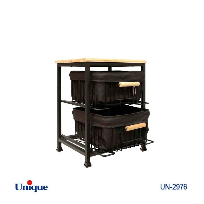 سبد سیب زمینی و پیاز 2 طبقه یونیک Unique کشویی کد UN-2976 (پس کرایه)