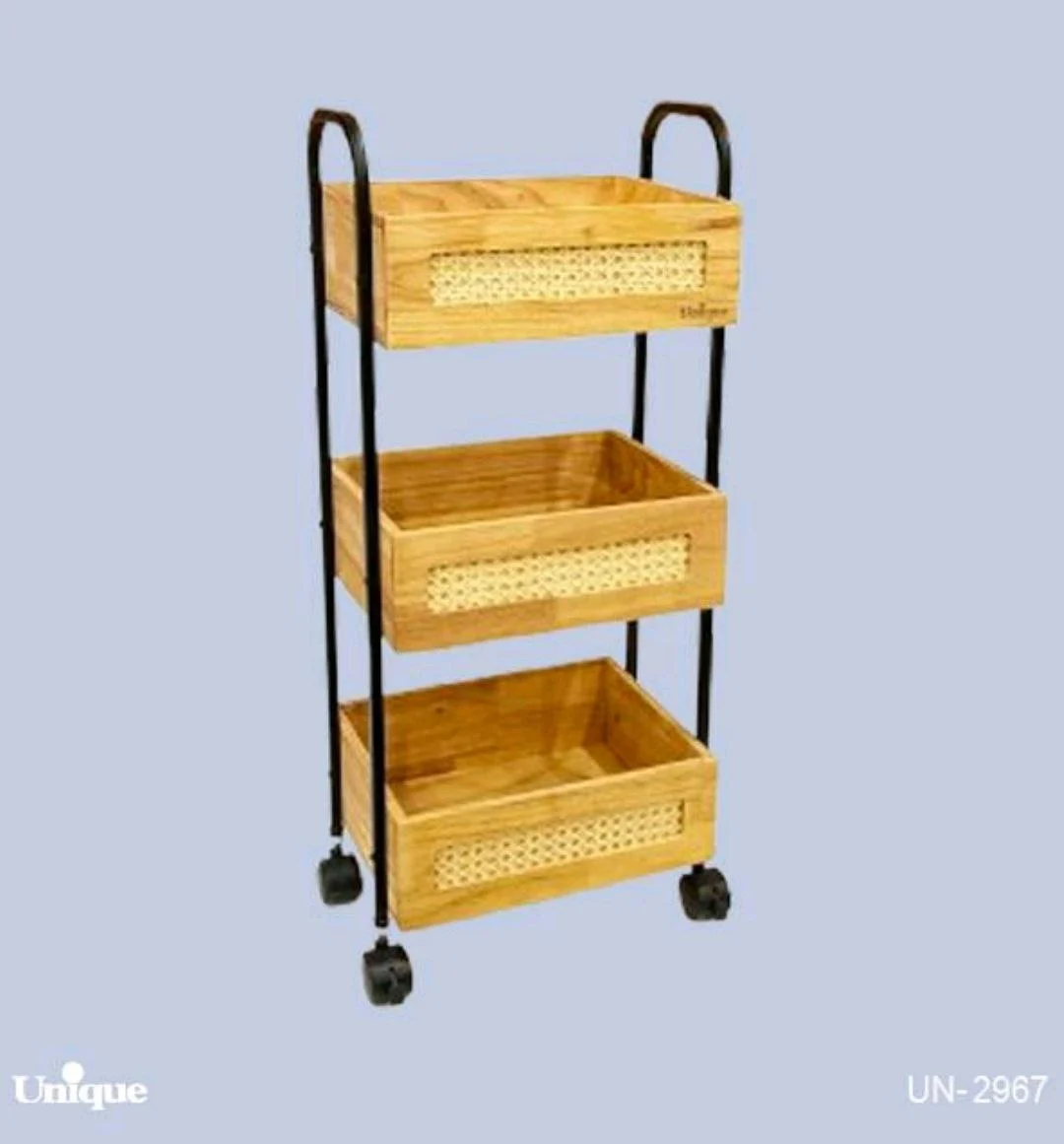 جا پیازی چوب حصیری 3طبقه یونیک کد UN-2967 (پس کرایه)